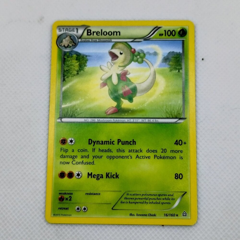 NM POKEMON Breloom 16/160 XY Primal Clash Rare Fighting-Type Attacker 2015